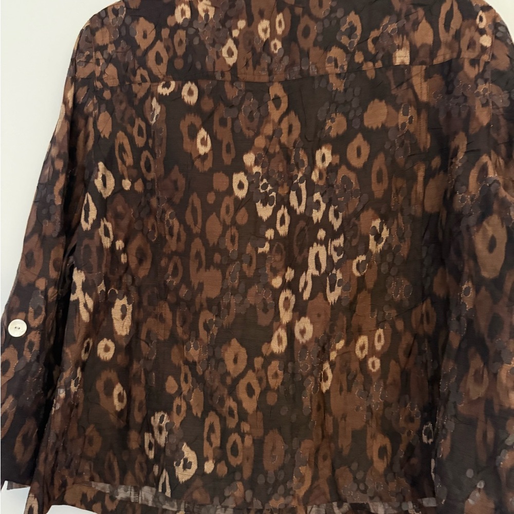 Ruby Rd. Brown & Black Leopard-Print Crop Jacket - Picture 5 of 8